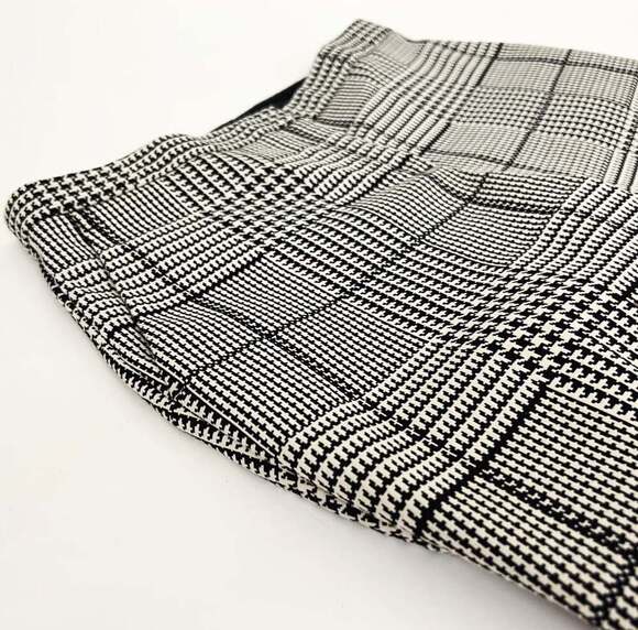 Theory Black White Plaid Cropped Slim Ankle Pants - Academia / Preppy - Picture 2 of 10